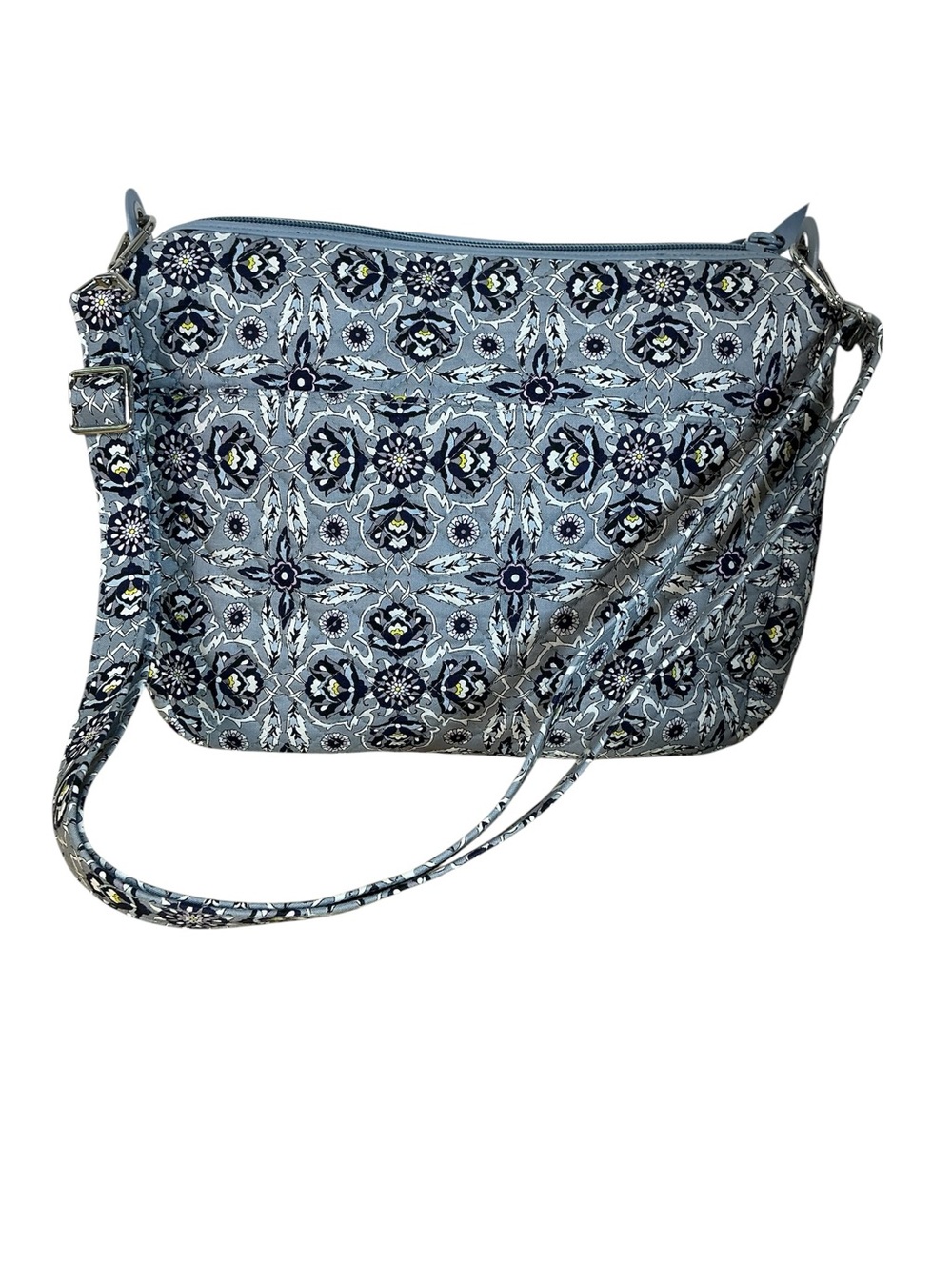 Vera Bradley Retired Gray Blue Black Hobo Medium Shoulder Bag